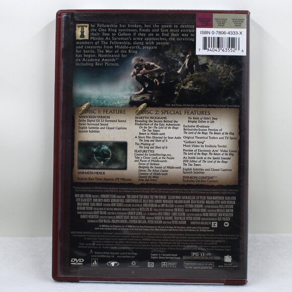 The Lord of the Rings: The Two Towers Widescreen Movie on DVD - Picture 2 of 12
